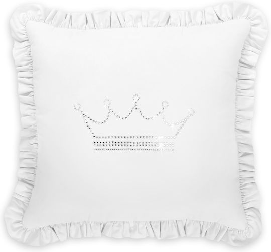Decorative Cushion Appliqué White