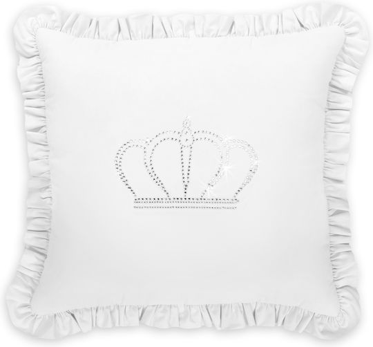 Decorative Cushion Appliqué White