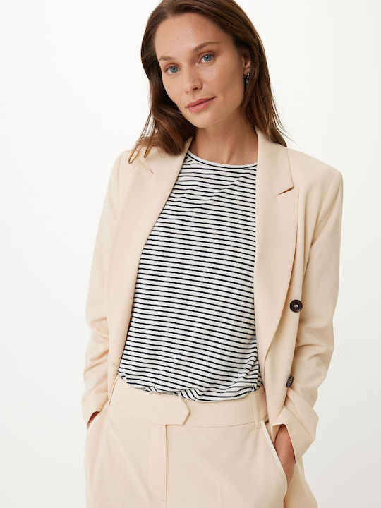 Mexx Blazer pentru femei Încrucișat Sacou Bej