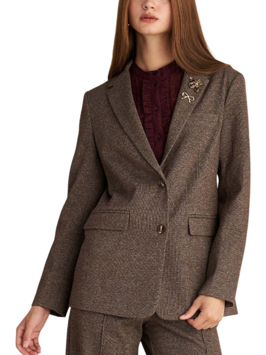 attrattivo Blazer pentru femei Sacou Brown