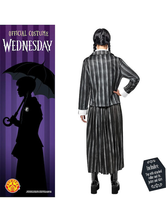 Rubie's 1000159s000 Wednesday Costume Nevermore Academy Uniform Women's Addams Adult Costume Black Size Halloween