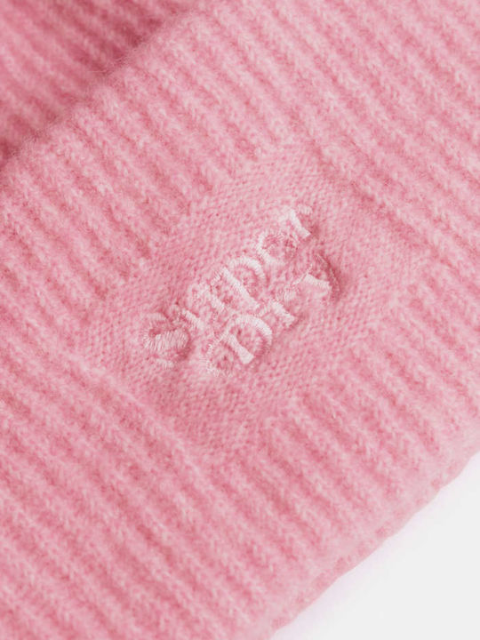 D2 Sdna Beanie Beanie with Rib Knit in Pink color