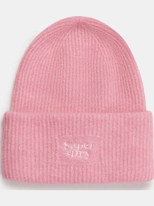 D2 Sdna Beanie Beanie with Rib Knit in Pink color