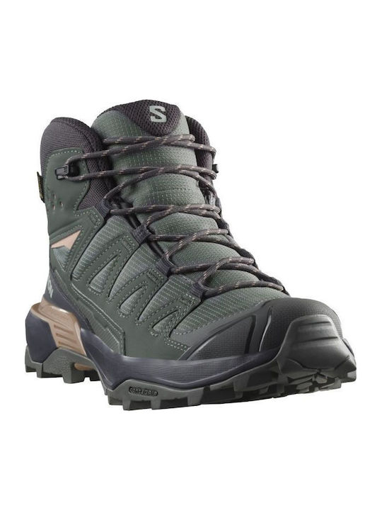 Salomon X Ultra 360 Mid Gtx Women's Waterproof Hiking Boots with Gore-Tex Membrane Green