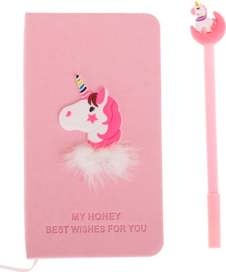 Gift Set Kids Unicorn Notebook Finished Faux Leather + Unicorn Pen