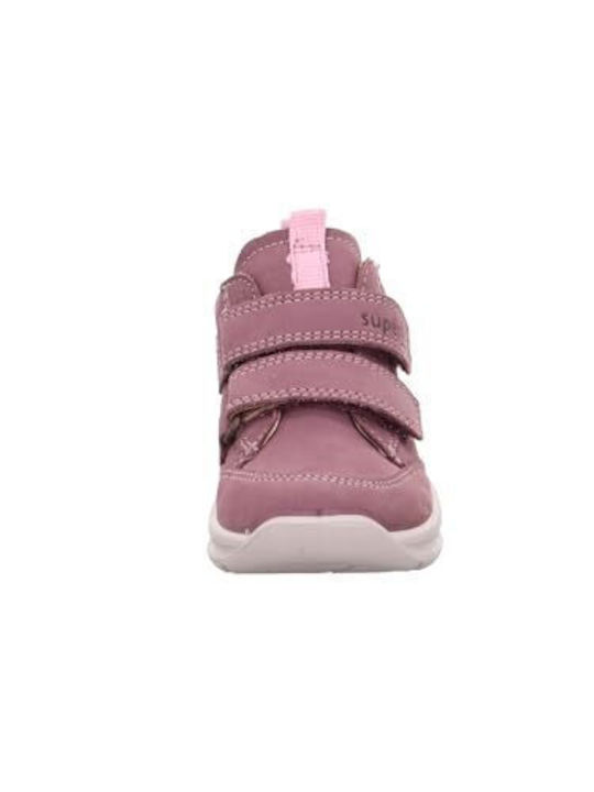 Gore-tex Kids Ankle Boots with Hoop & Loop Closure Lilac