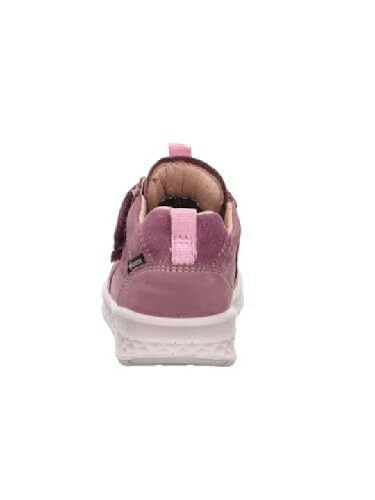 Gore-tex Kids Ankle Boots with Hoop & Loop Closure Lilac