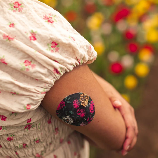 Freestyle Libre 2 Sensor Adhesive Patches Skin Grip Floral 10 Pieces