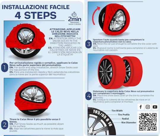 Ototop Active Series 3D Pături de Zăpadă Antiderapante Medium 2buc