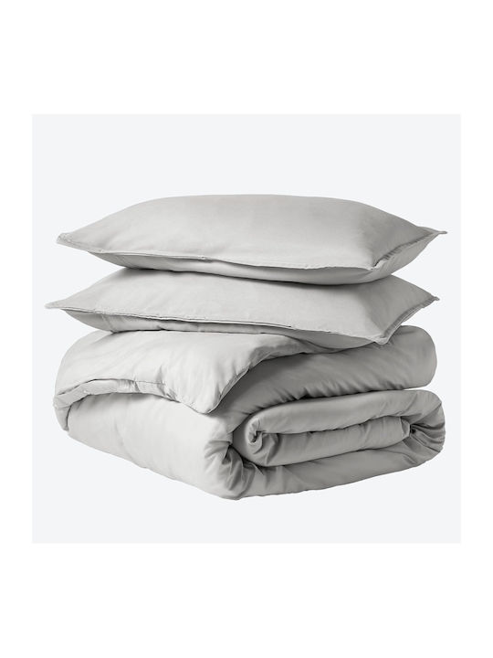 My Home Luxury Duvet Cover Set Single with Pillowcase 160x240 Gray