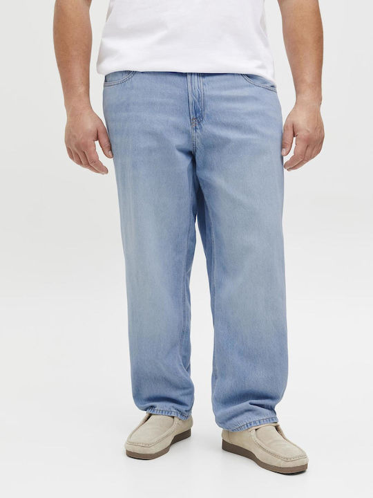 Men's Jeans Pants with Relaxed Straight Fit Blue Denim