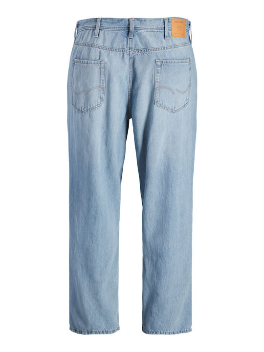 Men's Jeans Pants with Relaxed Straight Fit Blue Denim