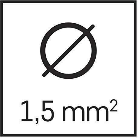Emos Захранващ Кабел Тип NYL със Сечение 3x1.5mm² в Черен Цвят 1m