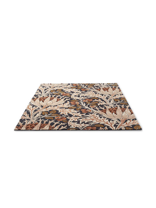 Morris & Co Artichoke Handgefertigt Teppich Rechteckig Synthetisch,Polyester/Cotton/Leather Amber/charcoal