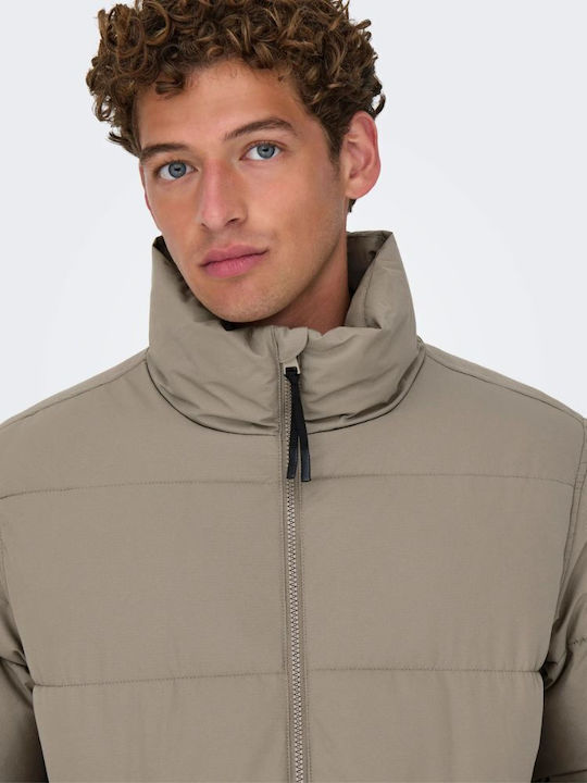 Μπουφάν Puffer Walnut Brown