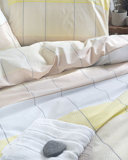 Rythmos Duvet Set Single 160x240cm Colette Yellow Light Blue 2pcs 380 GSMGsm