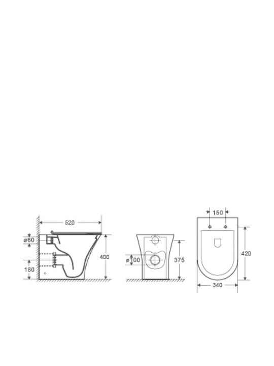 Vinci Cover Λεκάνη Δαπέδου Rimless με Slim Κάλυμμα Soft Close Λευκή Vinci Cover Λεκάνη Δαπέδου Rimless με Slim Κάλυμμα Soft Close Λευκή