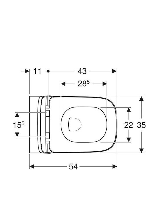 Geberit Smyle Square Λεκάνη Κρεμαστή με Slim Κάλυμμα Soft Close Λευκή Geberit Smyle Square Λεκάνη Κρεμαστή με Slim Κάλυμμα Soft Close Λευκή