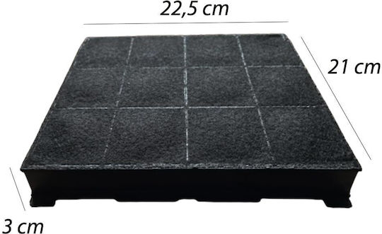Electrolux Piesă de schimb Filtru de carbon activat pentru hotă Compatibil cu Elica / AEG / Whirlpool 22.5x21cm