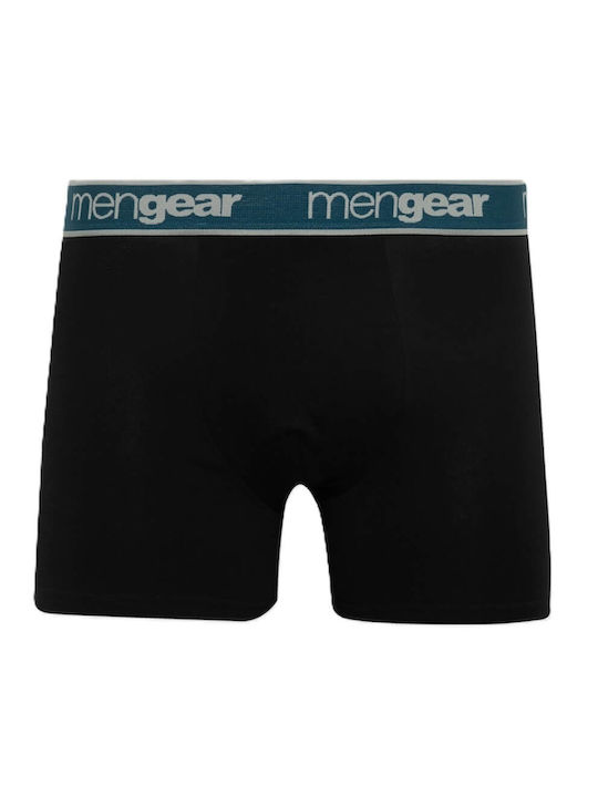 Mengear Ανδρικά Μποξεράκια Πετρόλ-μαύρο 2Pack