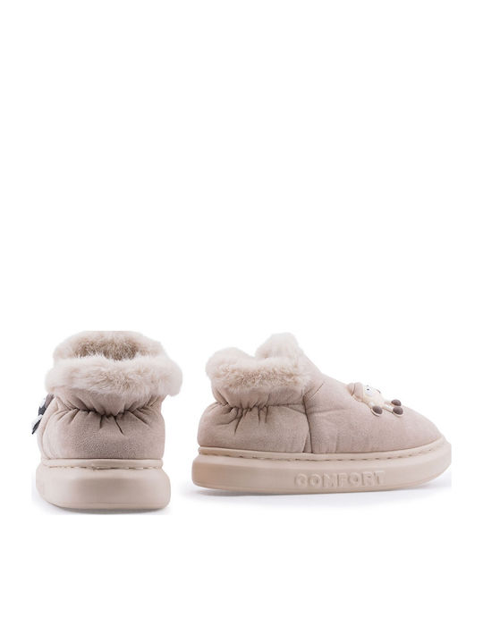 Κλειστές Γυναικείες Παντόφλες Μπεζ