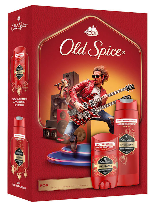 Old Spice Knight Gift Set for Men with Deodorant Stick and Shower Gel Epic Legend 24 Hour Freshness for Daily Use Scent with Quality Long Lasting Fragrance