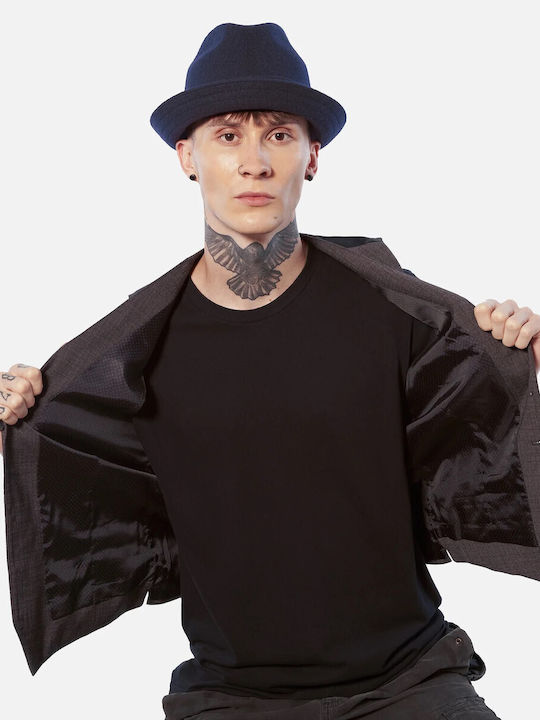 Kangol Fabric Hat Fedora Brown