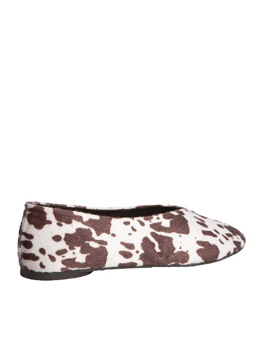 Fabric Ballerinas Brown
