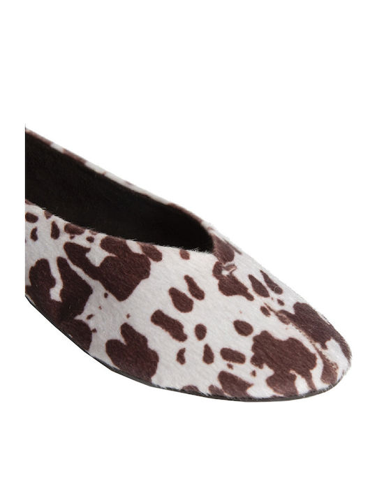 Fabric Ballerinas Brown