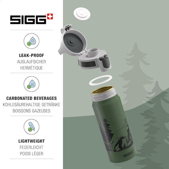 Sigg Παιδικό Παγούρι Πλαστικό Πράσινο 0.6ml