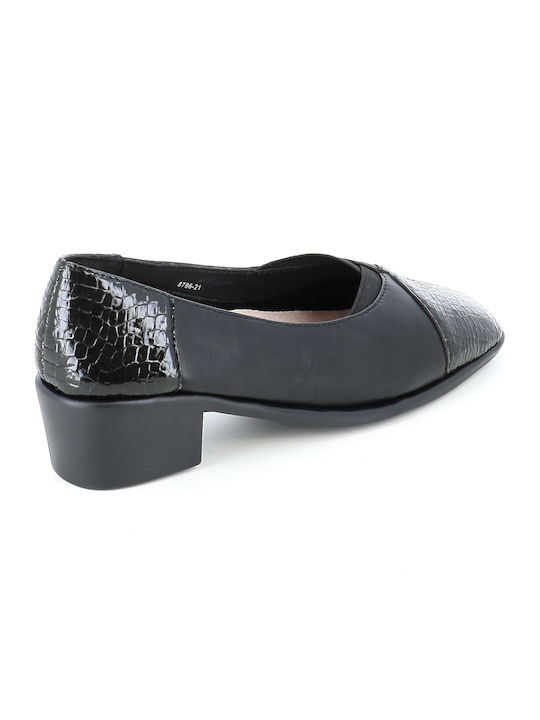 Patent Leather Black Low Heels