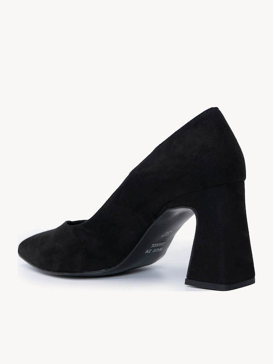 Schwarze Pumps Wildleder Quadratischer Absatz