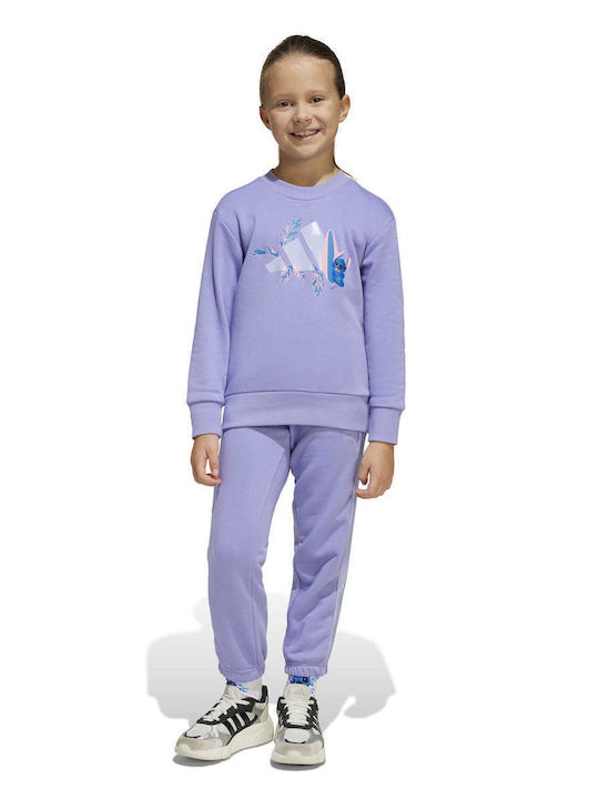 Kids Sweatpants Set Purple 2pcs Lilo & Stitch Set
