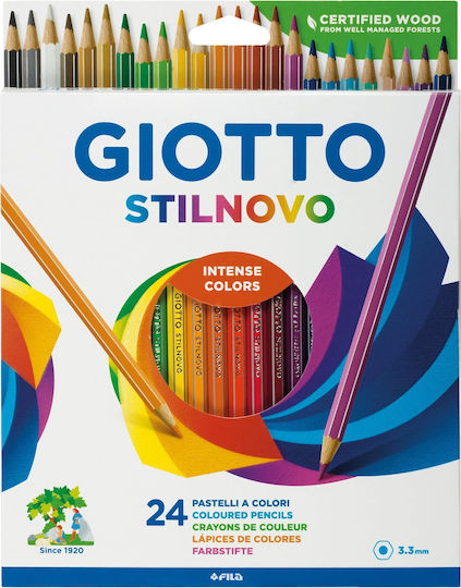 Giotto Stilnovo Intense Colors Комплект цветни моливи 24бр Пакет от 1 опаковки