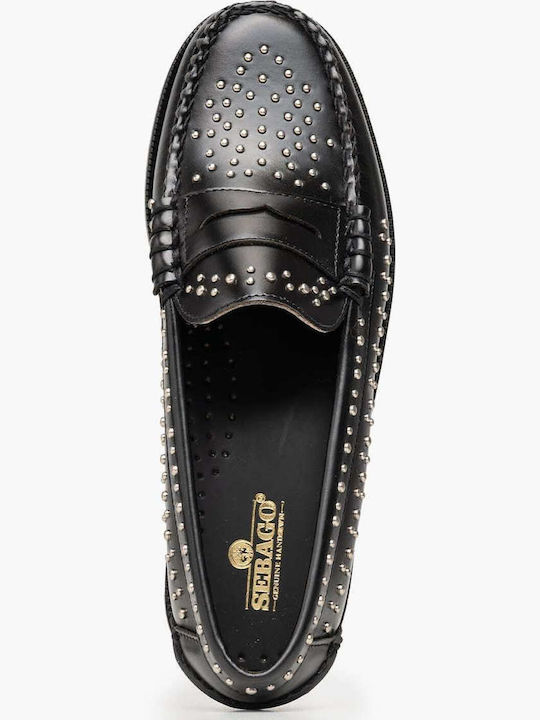 Δερμάτινα Γυναικεία Loafers σε Μαύρο Χρώμα