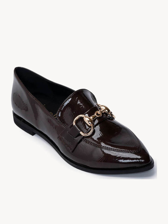 Maro Loafers Din Lac Cu Vârf Ascuțit