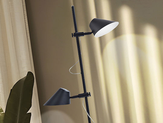 Esino LED Подова Лампа В184xД48см. 1800лм Черен