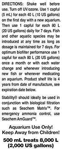 Seachem Stability Aquarium Water Treatment for Environment Protection 500ml