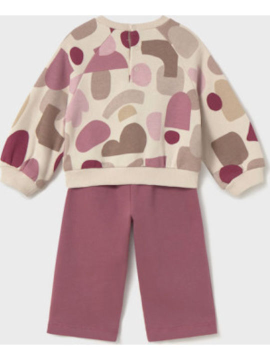 Kids Sweatpants Set Pink 2pcs