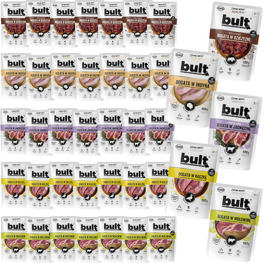 Bult Wet Dog Food Pouches with Beef and Meat Gluten Free 100g