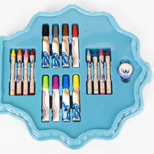 Set de Colorat și Pictat de 34 de Piese Disney Lilo & Stitch