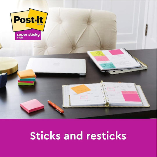 3M Note Pads in Cube 90 Sheets 7.6x7.6cm Set of 6pcs Post-it
