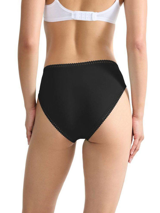 Βαμβακερά Дамско Слип 3Pack Black