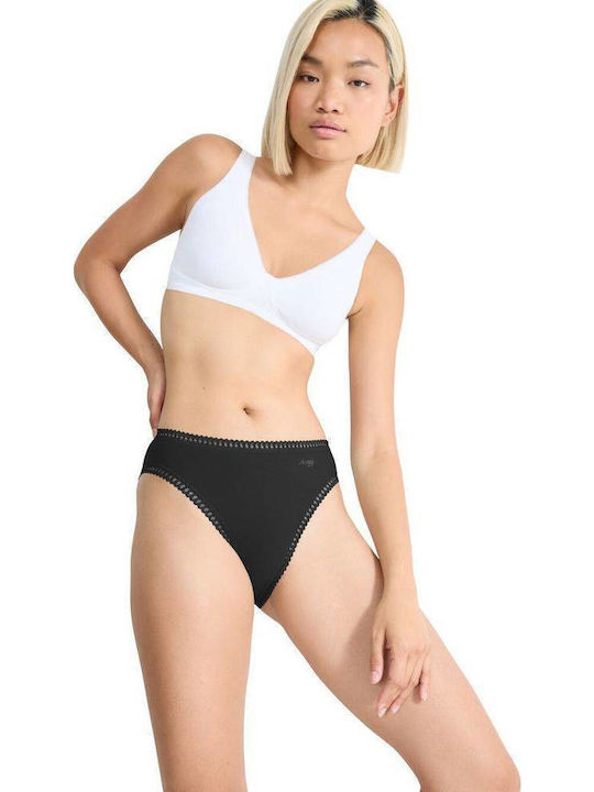 Βαμβακερά Дамско Слип 3Pack Black