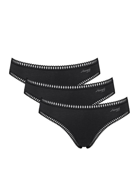 Βαμβακερά Damen Slip 3Pack Black