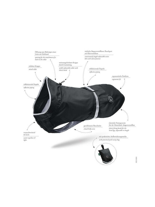 Hunter Haină Pentru Câini Neagră Cu Lungimea Spatelui 45 Cm