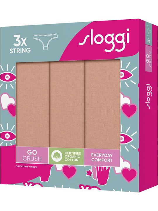 Βαμβακερά Women's String 3Pack Chocolate