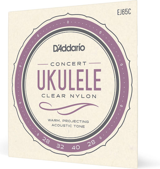 Daddario Set of Nylon Strings for Ukulele Pro-Arté Nylon Ukulele Concert 28 - 43"