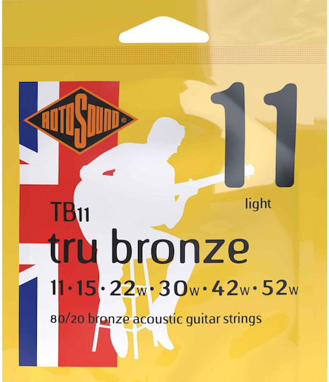 Rotosound Tru Set Acoustic Guitar Strings Bronze 11 - 52