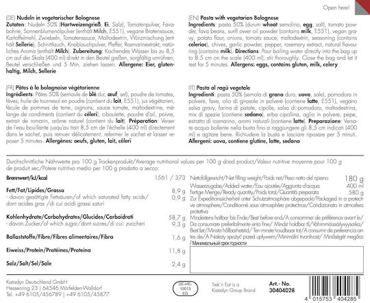 Katadyn Trek'n Eat Pasta With Vegetarian Bolognese Ready Meal with Pasta 671kcal 180g - 5 Years